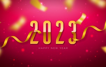 2023 (year), Christmas, New Year, Minimalism, Simple Background Wallpaper