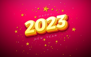 2023 (year), New Year, Christmas, Minimalism Wallpaper