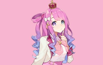 Himemori Luna, Hololive, Virtual Youtuber, Pink Hair, Ponytail, Anime Wallpaper