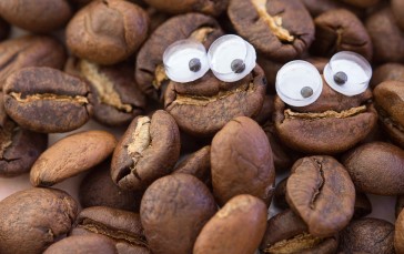 Coffee Beans, Humor, Eyes Wallpaper