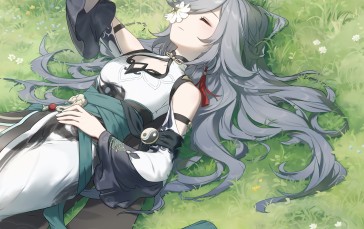 Fu Hua, Honkai Impact, Lying Down, Anime Games Wallpaper
