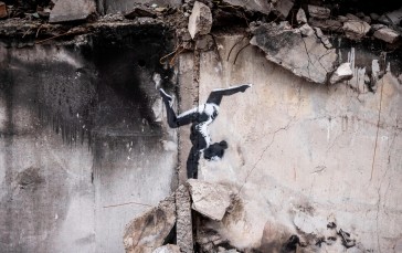 Banksy, Gymnast, Mural, Graffiti, Artwork, Ukraine Wallpaper