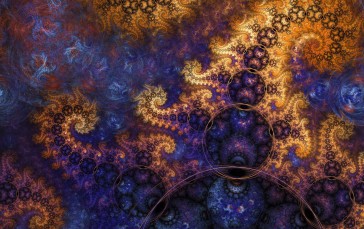 Fractal Intersections, Brown, Octopus, Abstract Wallpaper