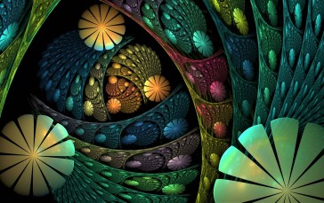 Fractal Shapes, Infinite, Abstract Wallpaper