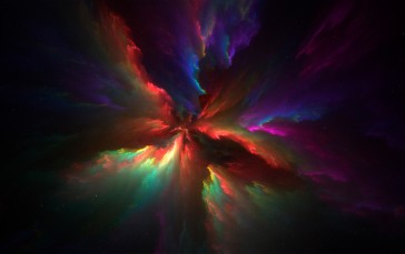 Colorful Nebula, Rainbow Colors, Galaxy, Universe Wallpaper