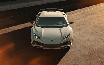 Lamborghini Huracan Evo, Front View, White Supercars, Vehicle Wallpaper
