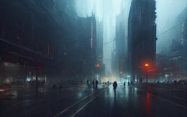 City, Night, Rain, Street Wallpaper