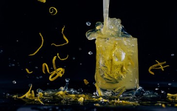 Lemonade, Macro, Lemon, Water Wallpaper