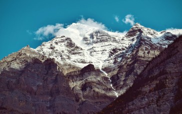 Mountain, Snow, Sky, Peak, Nature Wallpaper