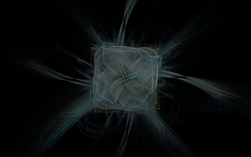 Fractal Synergy, Darkness, Connection, Abstract Wallpaper