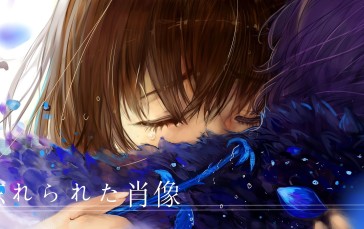Anime Couple, Hug, Crying, Tears, Anime Wallpaper
