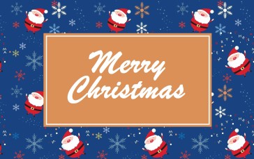Christmas Greeting, Christmas, Santa Claus, Snowflakes Wallpaper