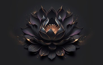 Lotus Flowers, Flowers, AI Art, Simple Background Wallpaper