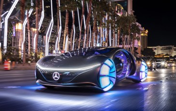 Mercedes-benz Vision Avtr, Road, Futuristic Cars, Vehicle Wallpaper