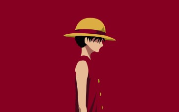 One Piece, Monkey D. Luffy, Profile View, Anime Wallpaper