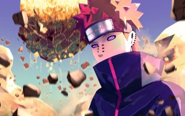 Naruto, Pain, Shinra Tensei, Rinnegan, Anime Wallpaper