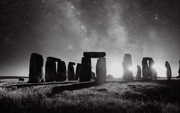 Stonehenge , Stone Circle, Stars, Starry Night, Rocks, Sky Wallpaper