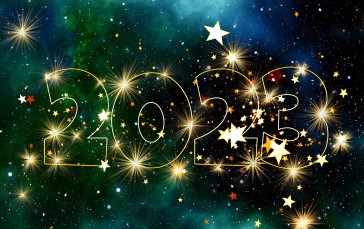 New Year, Stars, 2023 (year), Digital Art Wallpaper