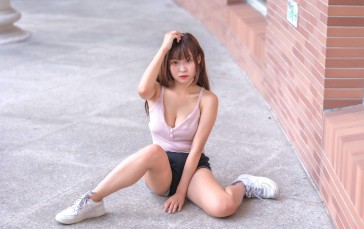 Asian, Model, Women, Long Hair Wallpaper
