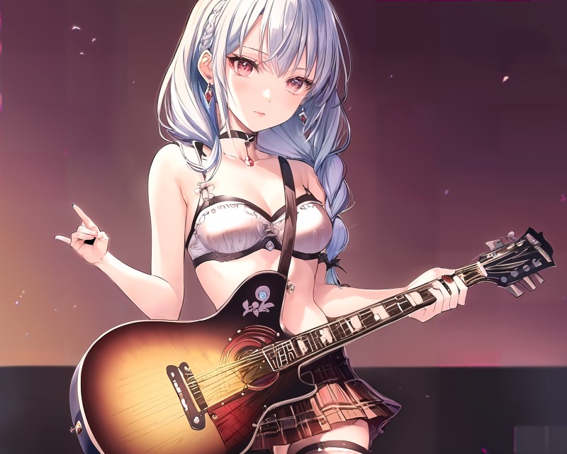 Guitar, Anime, Anime Girls, Artwork, Digital Art Wallpaper
