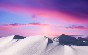 Desert, Dusk, Mountains, Clouds Wallpaper