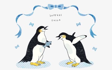 Humor, Penguins, Animals, Fish Wallpaper