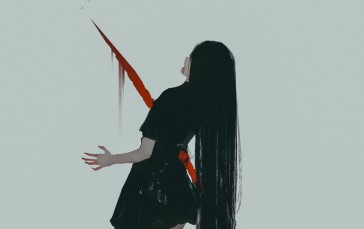 Aoi Ogata, 2D, DIE, Blood, Anime Girls Wallpaper