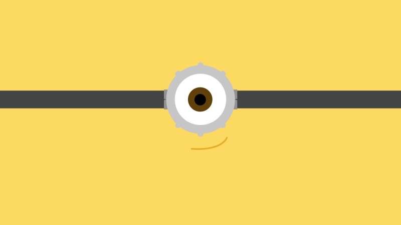 Minions, Despicable Me, Animated Movies, Minimalism, Simple Background Wallpaper