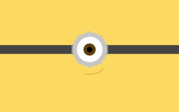 Minions, Despicable Me, Animated Movies, Minimalism, Simple Background Wallpaper