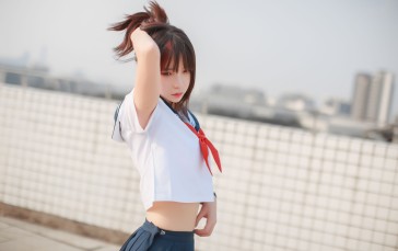 Women, Model, Asian, School Uniform Wallpaper