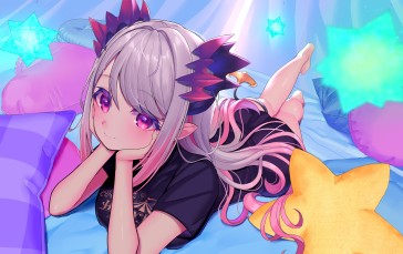 Anime, Anime Girls, Pointy Ears, Purple Eyes Wallpaper