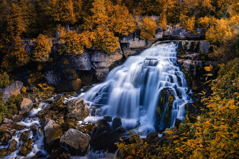 Canada, Nature, Fall, Waterfall Wallpaper