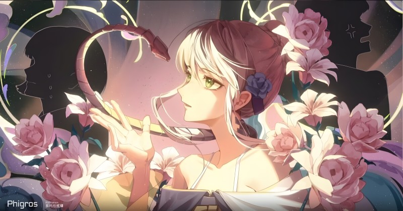 2D, Illustration, Anime Girls, Flowers Wallpaper