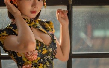 Chou Hsuan Yung, Women, Asian, Hair Accessories, Makeup, Window Wallpaper
