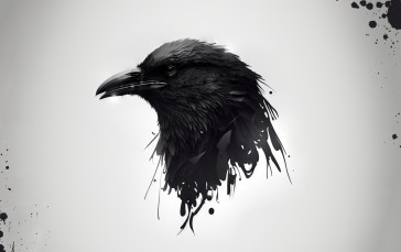 AI Art, Birds, Animals, Raven Wallpaper