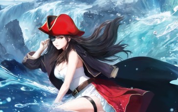 Ocean View, Pirate Girl, Costumes, Anime Girls, Water Wallpaper