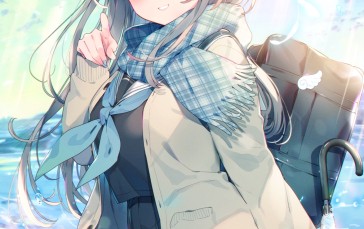 Anime, Anime Girls, Scarf, Backpacks Wallpaper