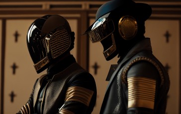 Daft Punk, Futuristic, AI Art Wallpaper