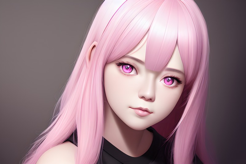 Pink Hair, Anime Girls, AI Art, Stable Diffusion Wallpaper