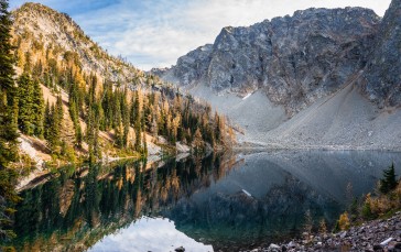 North Cascades National Park, Usa, River, Mountain, Reflection Wallpaper