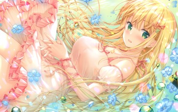 Anime, Anime Girls, Blonde, Green Eyes Wallpaper