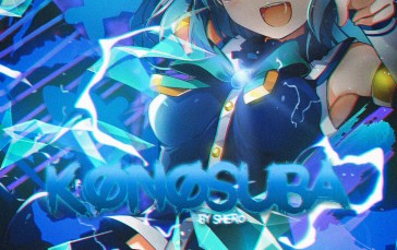 Kono Subarashii Sekai Ni Shukufuku Wo!, Aqua (KonoSuba), Signature, Anime, Light Blue Bra Wallpaper