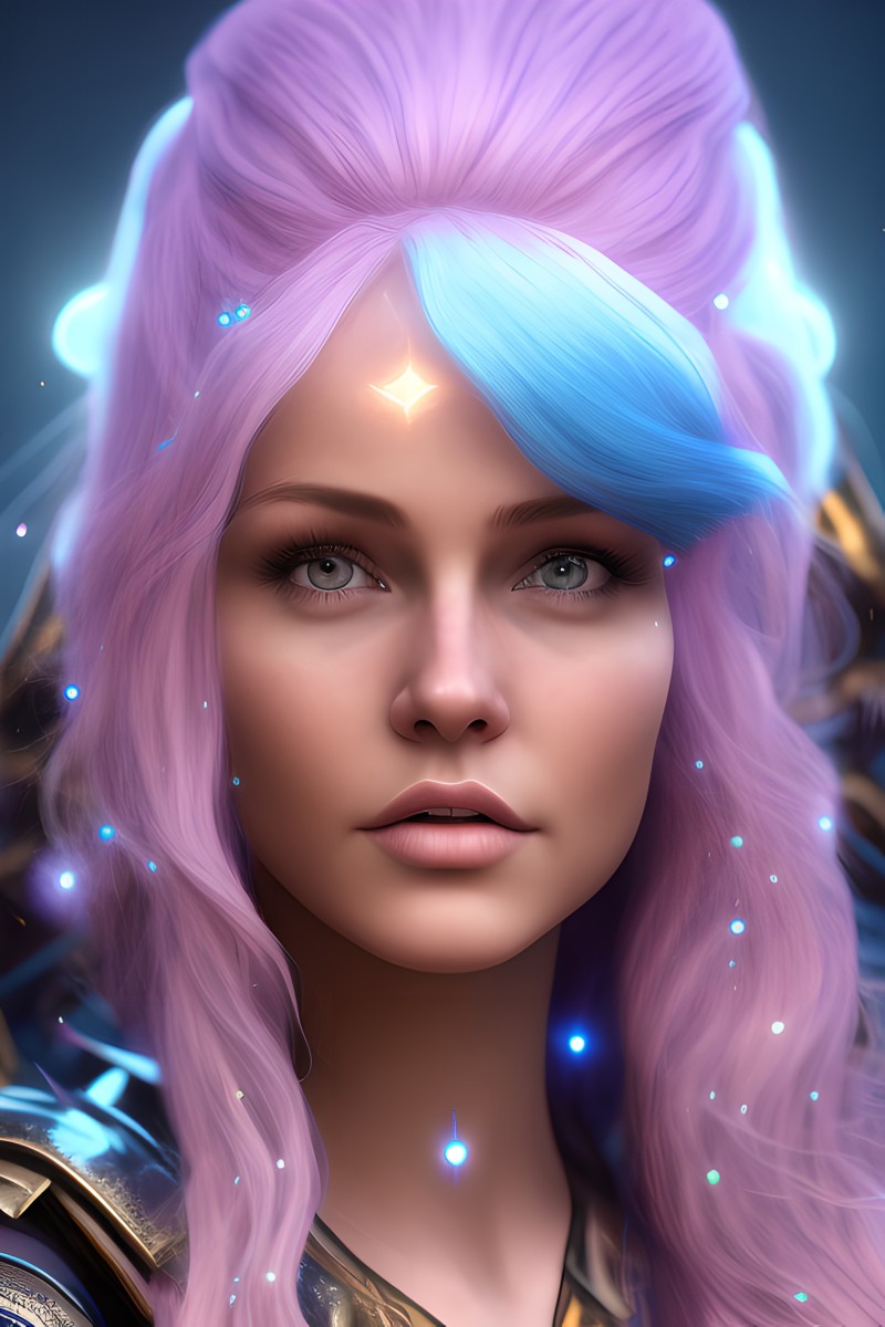 Women, Pink Hair, Stable Diffusion, AI Art, Digital Art Wallpaper