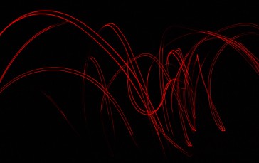 Red Lines, Black Background, Abstract Wallpaper