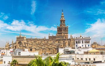 Cathedral, Sevilla, Spain, Architecture, Sky Wallpaper