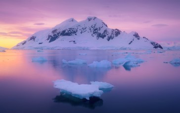 Iceberg, Mountains, Water, Nature Wallpaper