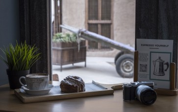 Coffee, Bread, Camera, Mood, Relaxing Wallpaper