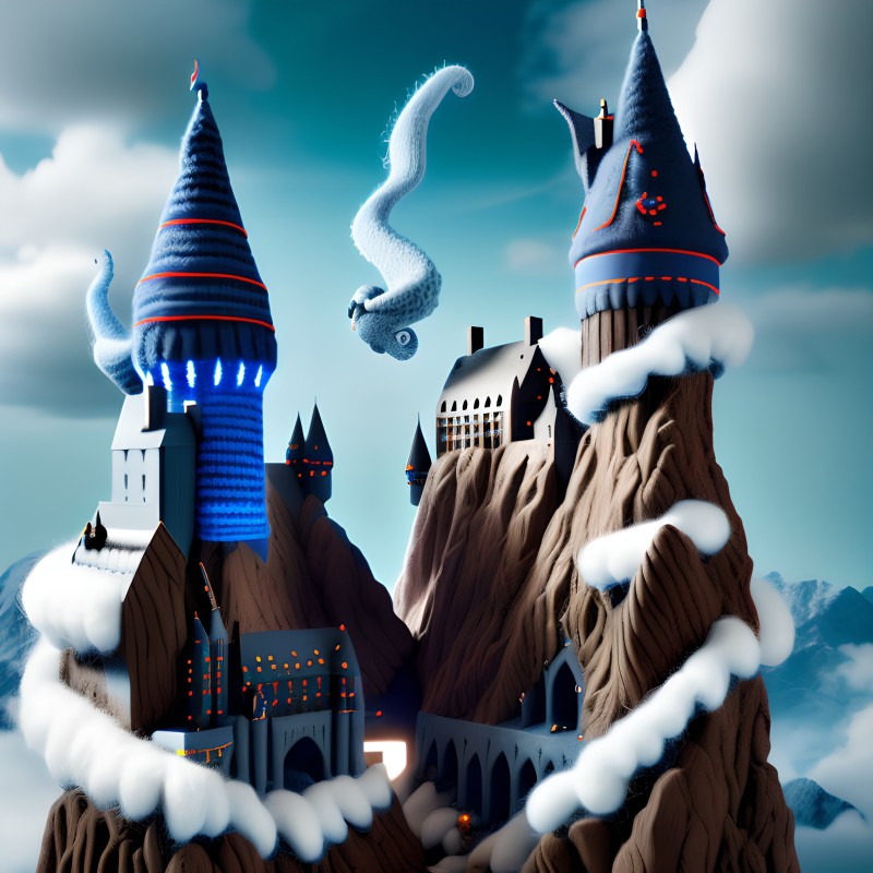 Stable Diffusion, AI Art, Blender, CGI, Hogwarts Wallpaper