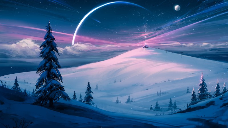Aenami, Digital Art, Artwork, Landscape, Snow, Winter Wallpaper