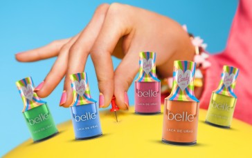 Nail Polish, Colorful, Blue Background, Hands Wallpaper